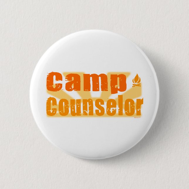 Camp Counselor Pinback Button (Front)