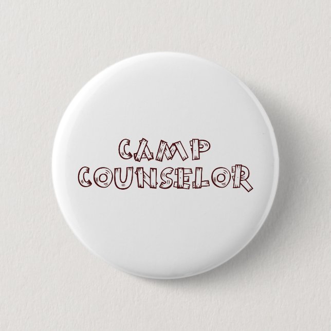 Camp Counselor Pinback Button (Front)
