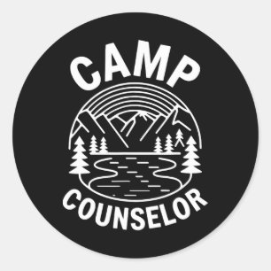 Camp Counselor Shirt Camper Summer Camping Staff 1 Classic Round Sticker