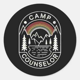 Camp Counselor Shirt Camper Summer Camping Staff 2 Classic Round Sticker