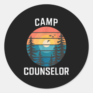 Camp Counselor Shirt Camper Summer Camping Staff _ Classic Round Sticker