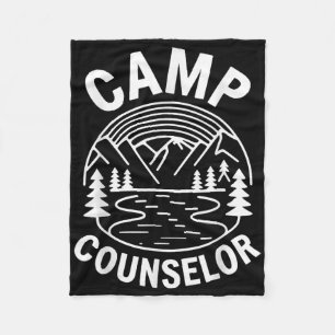 Camp Counselor Shirt Camper Summer Camping Staff _ Fleece Blanket