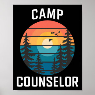 Camp Counselor Shirt Camper Summer Camping Staff Poster