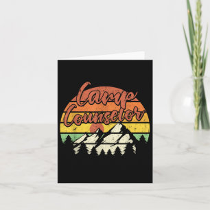 Camp Counselor Staff Summer Outdoor Sunset Camping Card