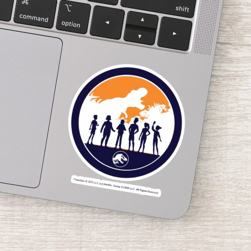 Camp Cretaceous Campers Silhouette Badge Sticker