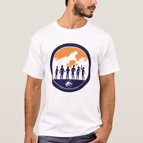 Camp Cretaceous Campers Silhouette Badge T_Shirt