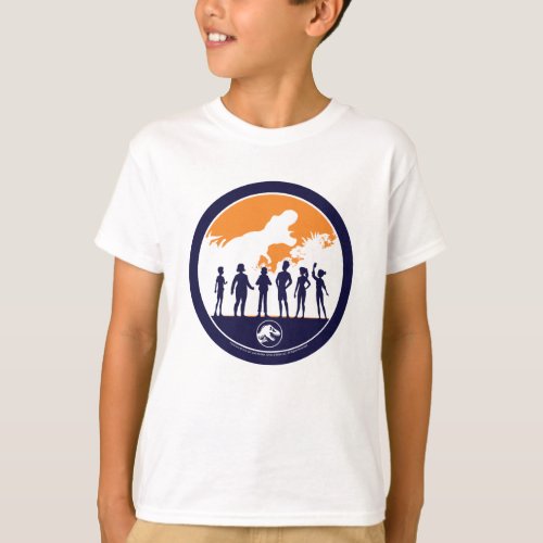 Camp Cretaceous Campers Silhouette Badge T_Shirt