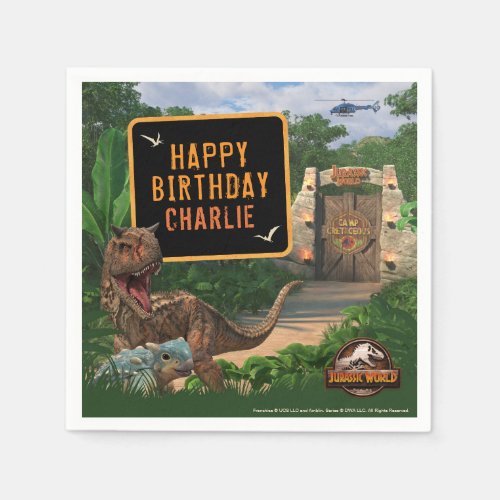 Camp Cretaceous  Dinosaur Birthday Napkins