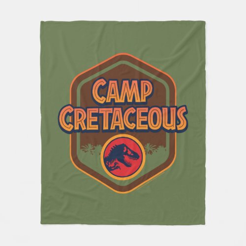 Camp Cretaceous Hexagonal Badge Fleece Blanket