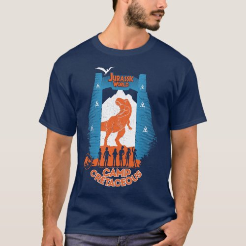 Camp Cretaceous T Rex Entrance Graphic T_Shirt