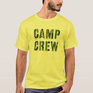CAMP CREW Camo Summer Staff Counselor Military 202 T-Shirt