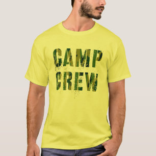 CAMP CREW Camo Summer Staff Counselor Military 202 T-Shirt