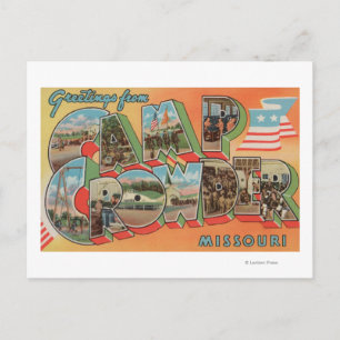 Camp Crowder, Missouri - Large Letter Scenes Postcard