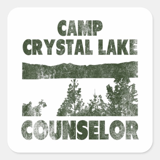 Camp Crystal Lake Counselor Halloween humorous Square Sticker (Front)