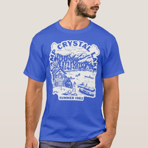 Camp Crystal Lake Summer 82 on dark T_Shirt
