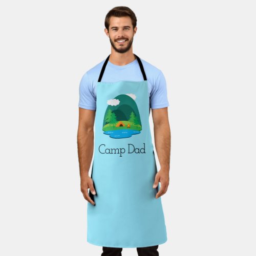 Camp Dad Funny Camping Fathers Day Apron