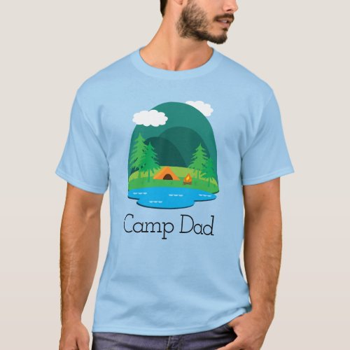 Camp Dad Funny Camping Fathers Day T_Shirt