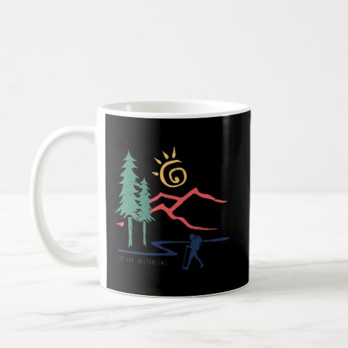 Camp David Distancing Hiker Graphic Coffee Mug