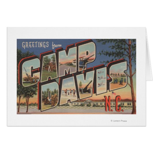 Camp Davis, North Carolina - Large Letter Scenes Cards (Front Horizontal)