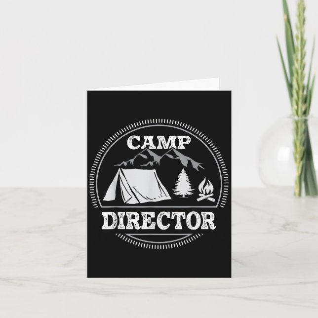 Camp Director Appreciation Camping  Card (Front)