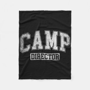 Camp Director Counselor Funny Camping Design For W Fleece Blanket