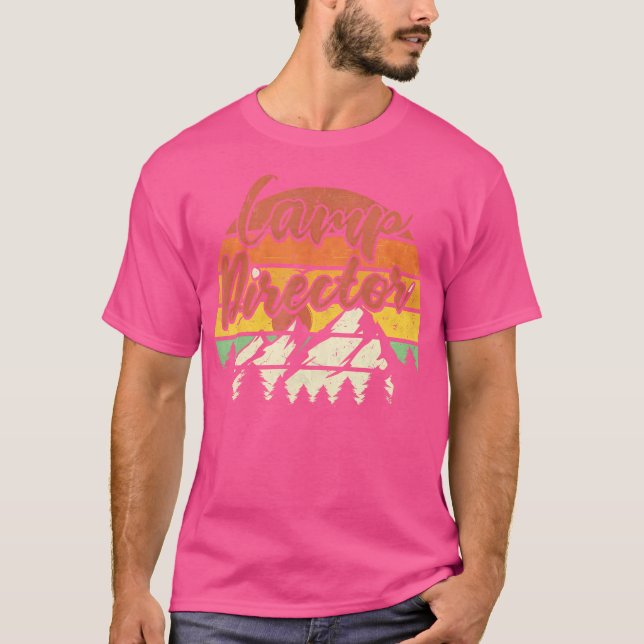 Camp Director Counselor Summer Outdoor Sunset Camp T-Shirt (Front)