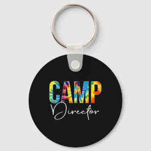 Camp Director Tie Dye Appreciation Day Hello Back Keychain