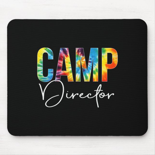 Camp Director Tie Dye Appreciation Day Hello Back  Mouse Pad (Front)