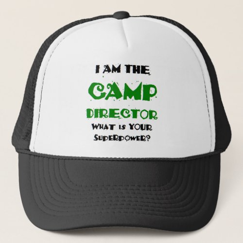 camp director trucker hat
