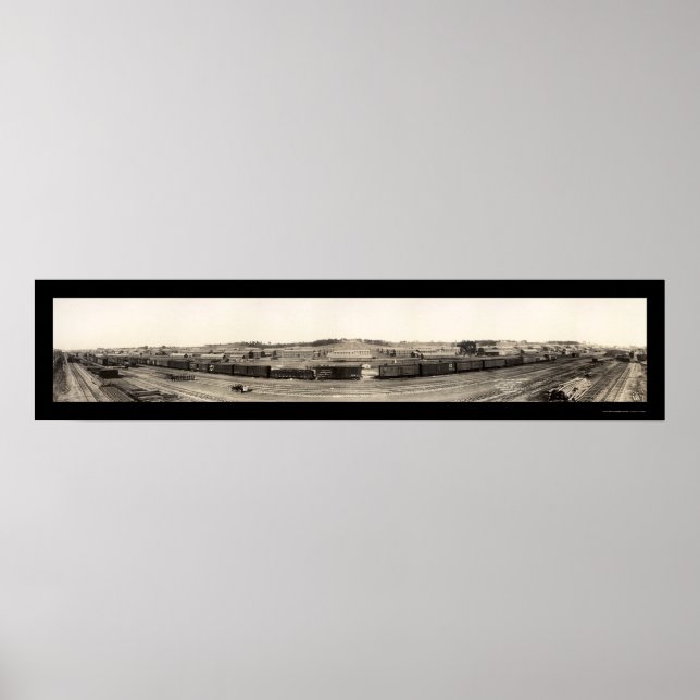 Camp Dodge Iowa Train Photo 1917 Poster (Front)