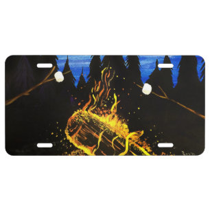 Camp Fire License Plate