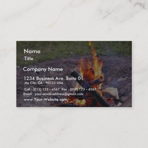 Customizable Camp Fires Business Card Template