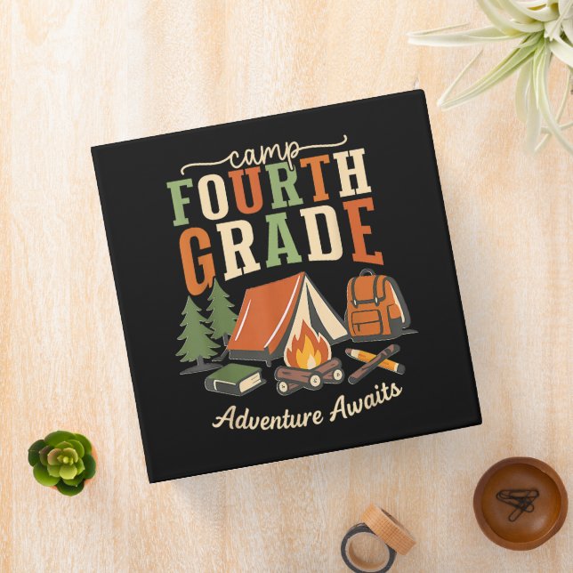 Camp Fourth Grade Adventure Awaits 4th Grade 3 Ring Binder (In Situ)