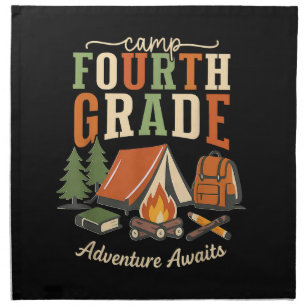 Camp Fourth Grade Adventure Awaits 4th Grade Cloth Napkin