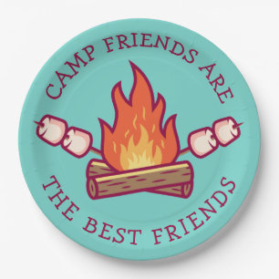 Camp Friends Are The Best Friends Paper Plates