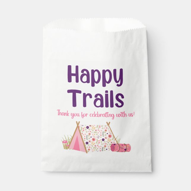 Camp Girl Happy Trails Favor Bags (Front)