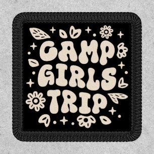 Camp girls trip besties matching vintage black patch