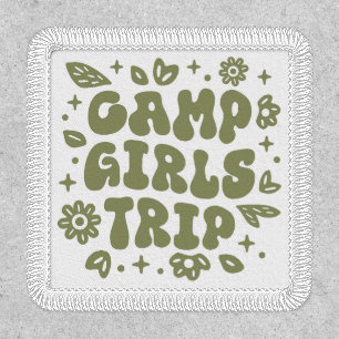 Camp girls trip scout camping vintage 80s groovy patch
