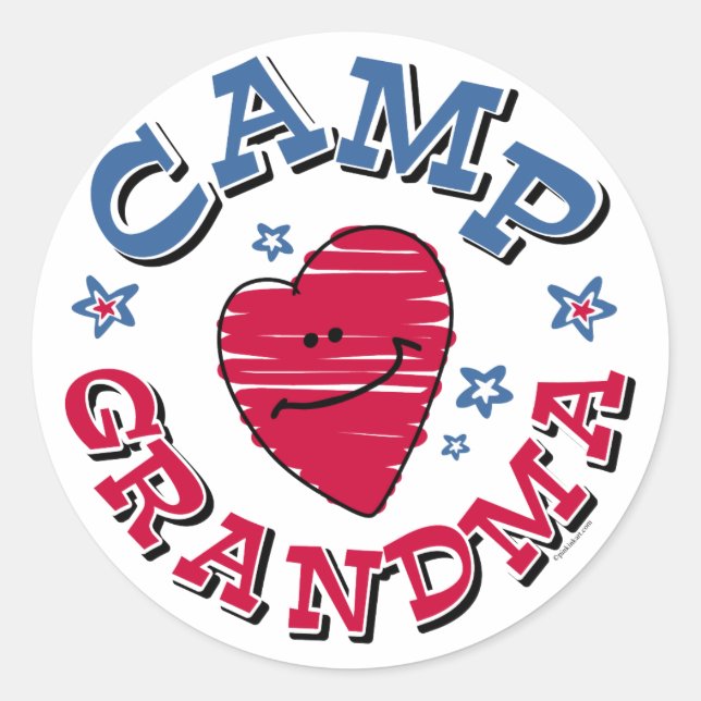 Camp Grandma Classic Round Sticker (Front)