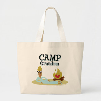 Camp Grandma Fashion Large Tote Bag