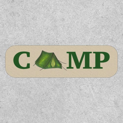 CAMP Green Tent Camping Equipment Hiking Outdoors Patch