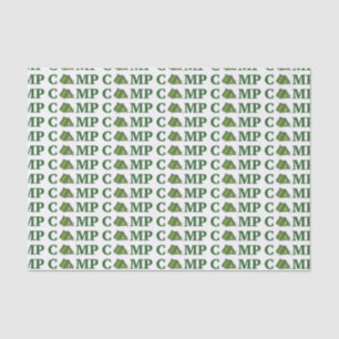 CAMP Green Tent Summer Camping Camper Gift Tissue Paper