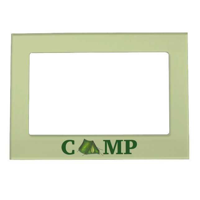 CAMP Green Tent Summer Camping Hiking Gift Frame (Front)