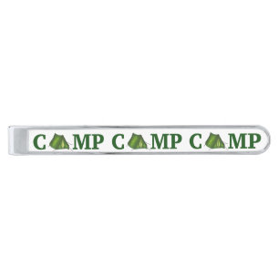 Camp Green Tent Summer Camping Hiking Tie Bar