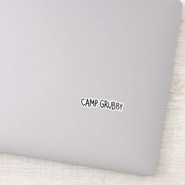 Camp Grubby sticker (Detail)