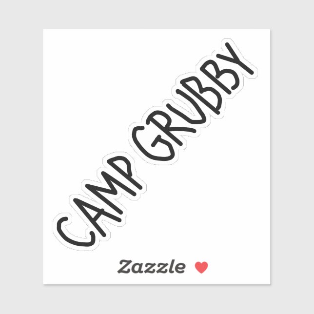 Camp Grubby Vinyl Decal (Sheet)