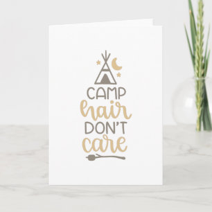 camp hair don't care card