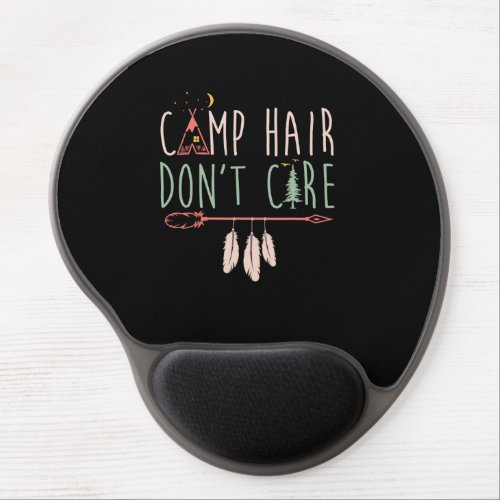 Camp Hair Dont Care Funny Camping Outdoor Camper Gel Mouse Pad