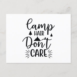 Camp hair don't care postcard
