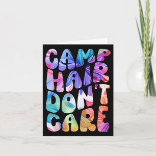 Camp Hair Don't Care Summer Camping Shirt For Girl Card